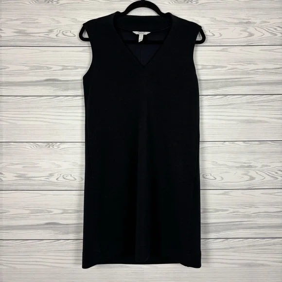 SPANX Black V-Neck Sleeveless Mini Dress Size Small - Picture 4 of 8